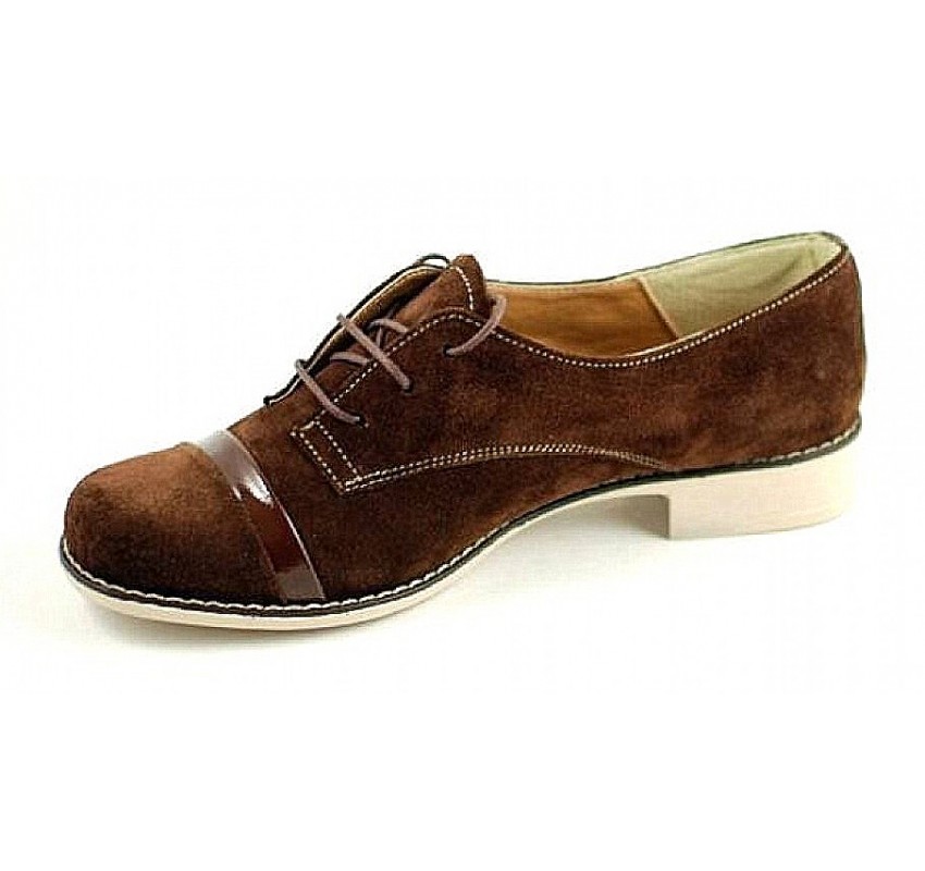 Pantofi dama casual din piele naturala (Intoarsa) - MINAM