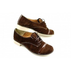 Pantofi dama casual din piele naturala (Intoarsa) - MINAM