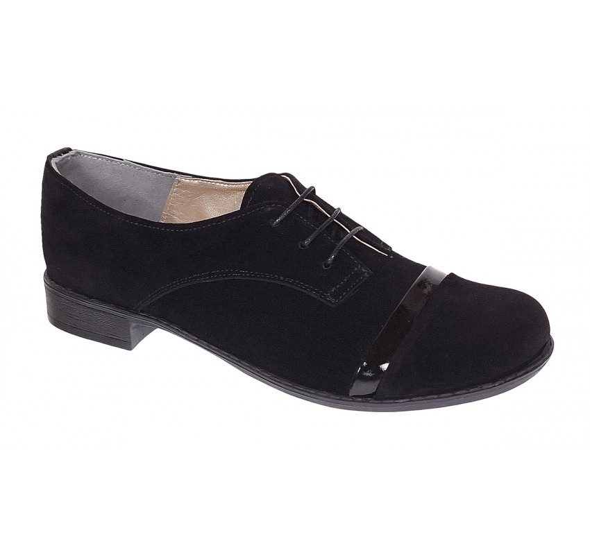 Pantofi dama casual din piele naturala intoarsa - Model Mina Negru Pantofi dama casual din piele naturala intoarsa - Model Mina Negru