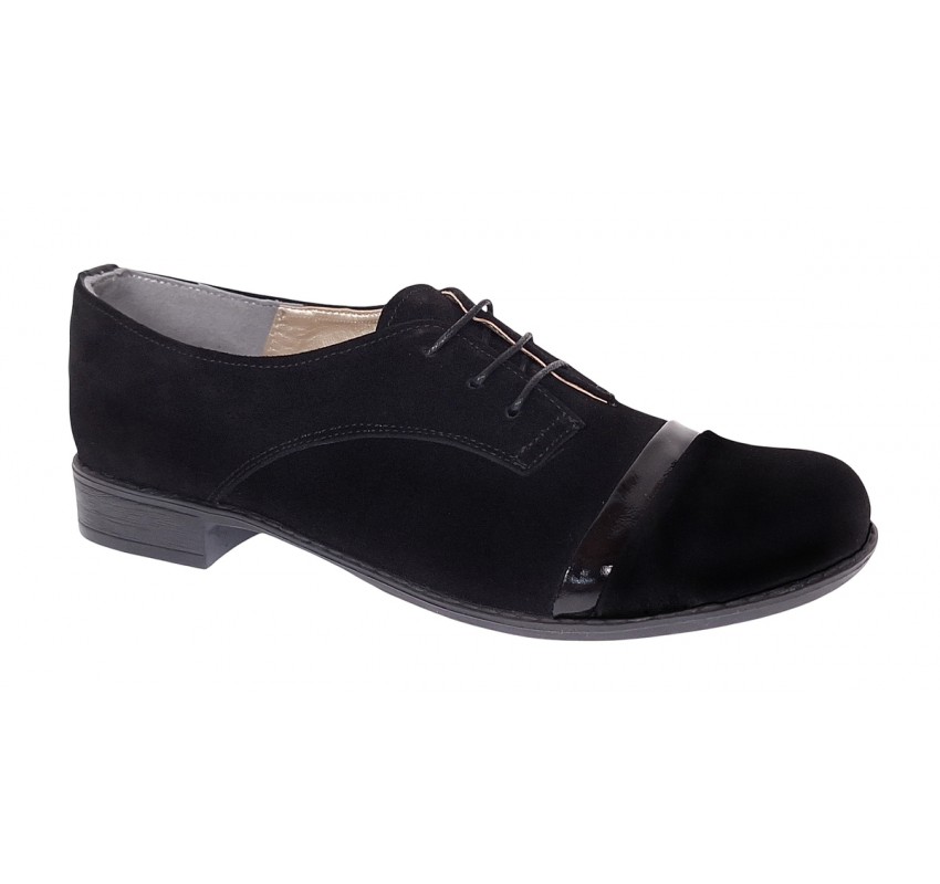 Pantofi dama casual din piele naturala intoarsa - Model Mina Negru Pantofi dama casual din piele naturala intoarsa - Model Mina Negru