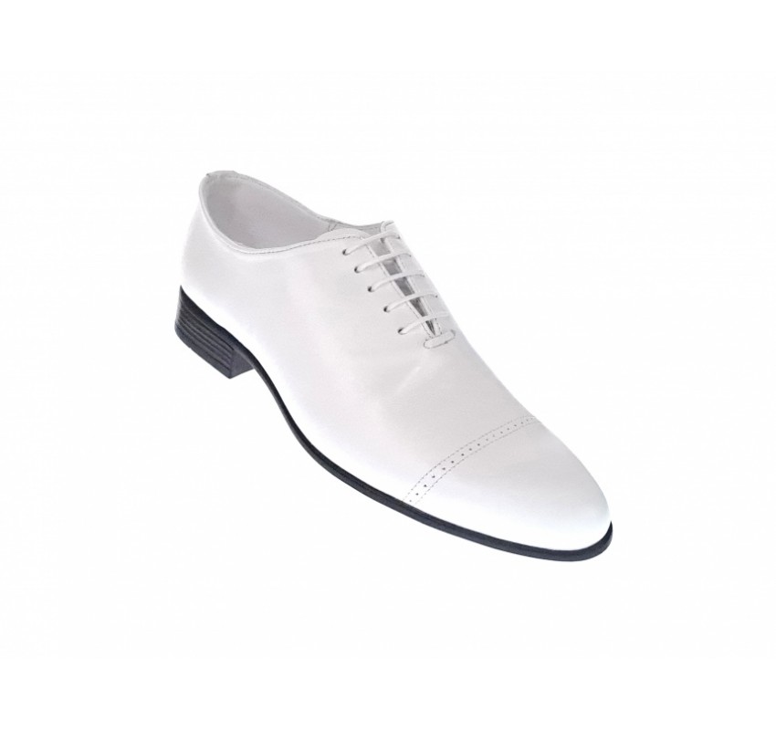 Pantofi barbati albi, eleganti, din piele naturala, ENZO - MOD1ABOX