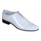 Pantofi barbati eleganti pentru ceremonii din piele naturala lac, alb MOD1ALAC