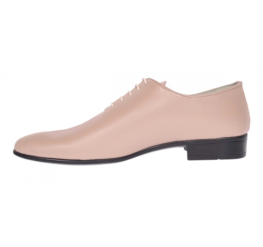 Pantofi barbati eleganti din piele naturala - Model Enzo Bej Nude