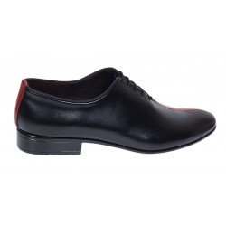 Pantofi barbati elleganti din piele naturala - Negru si Rosu MOD1NR
