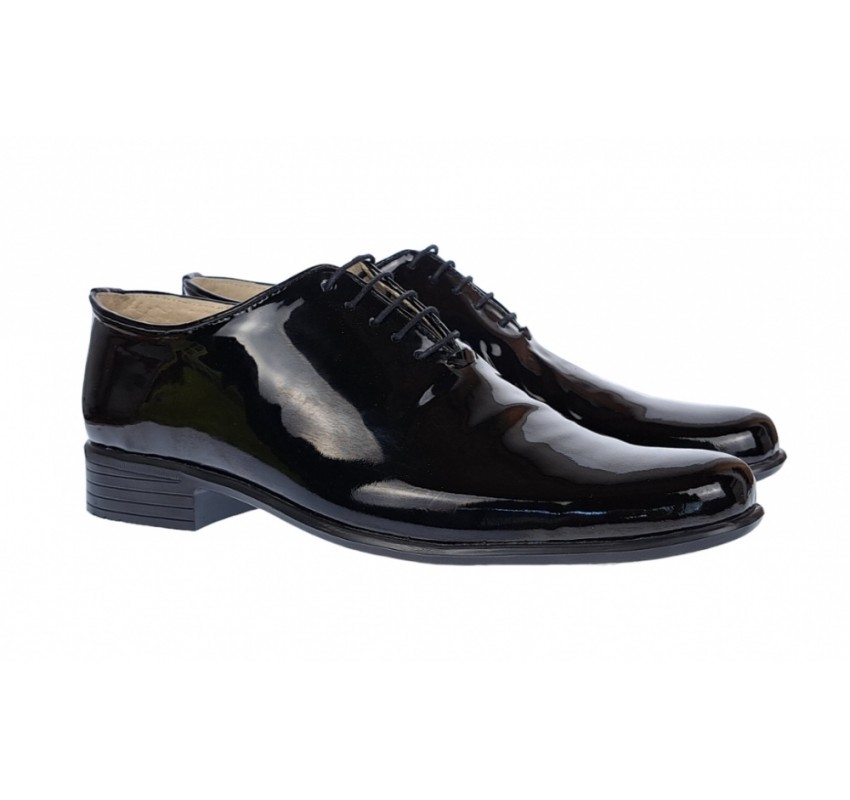 Pantofi barbati eleganti din piele naturala, negru lac, MOD2NLAC
