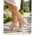 Sandale dama elegante bej din piele naturala cu toc de 6 cm MRSDACRM