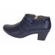 Botine dama din piele naturala cu fermoar MV4 Bleumarin BT