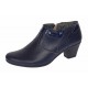 Botine dama din piele naturala cu fermoar MV4 Bleumarin BT