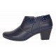Botine dama din piele naturala cu fermoar MV4 Bleumarin BT