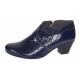 Botine dama din piele naturala cu fermoar MV4 Croco Bleumarin BT