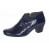Botine dama din piele naturala cu fermoar MV4 Croco Bleumarin BT