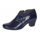 Botine dama din piele naturala cu fermoar MV4 Croco Bleumarin BT