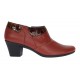 Botine dama din piele naturala portocaliu cu fermoar MV4PORT