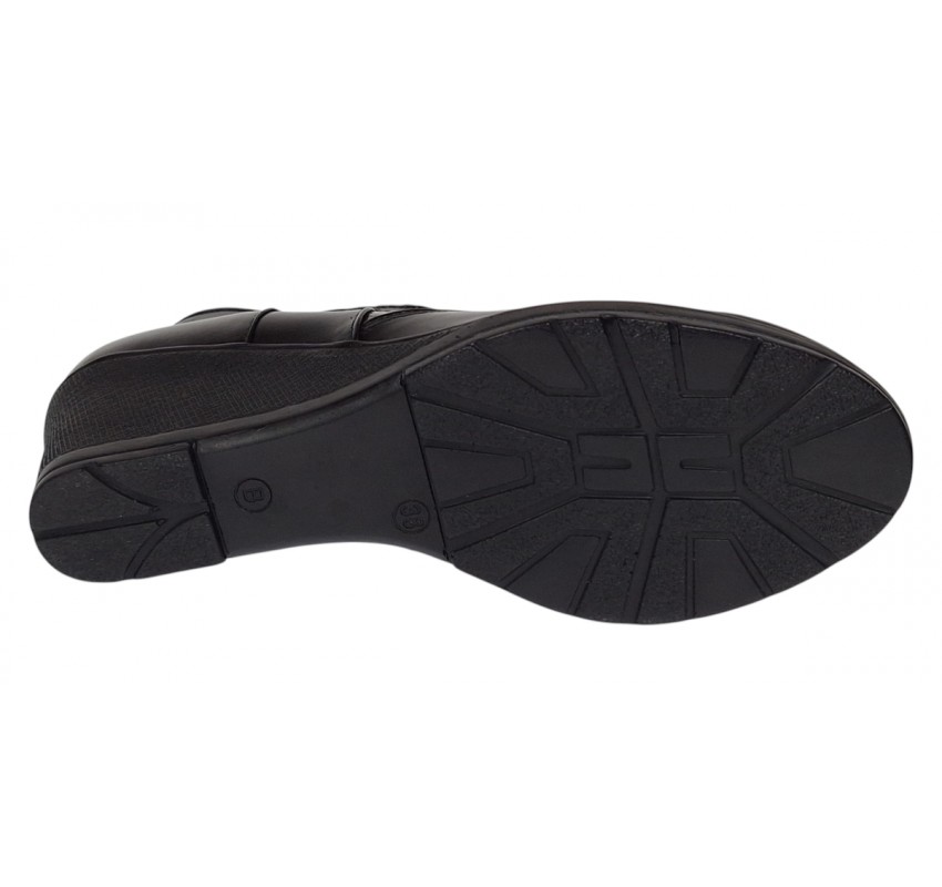 Botine dama din piele naturala cu fermoar culoare neagra Orto MV5NORT