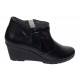 Botine dama din piele naturala cu fermoar culoare neagra Orto MV5NORT