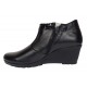 Botine dama din piele naturala cu fermoar culoare neagra Orto MV5NORT