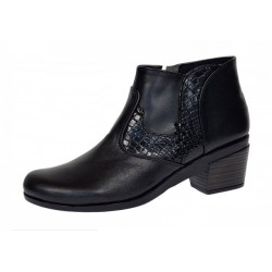 Botine dama casual din piele naturala cu fermoar MVS18BT