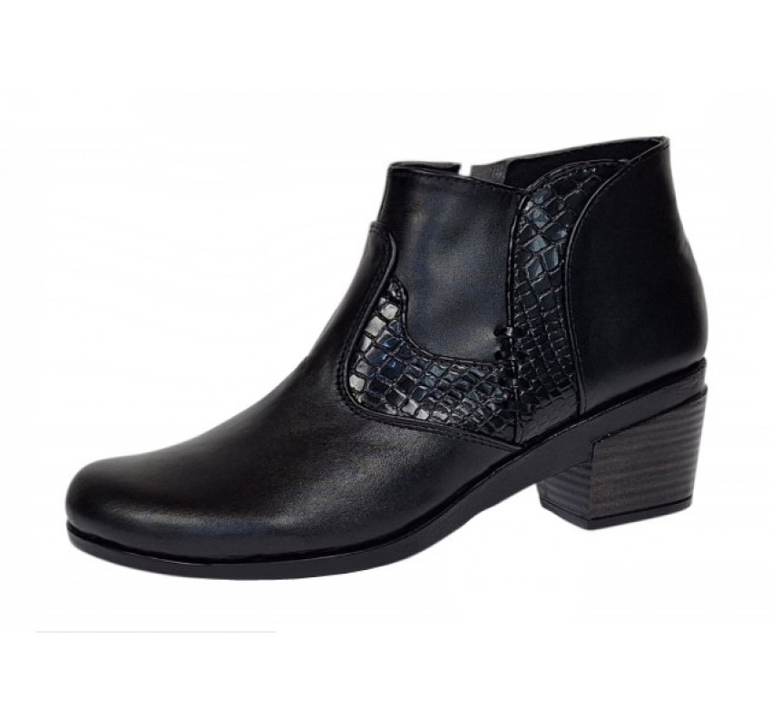 Botine dama casual din piele naturala cu fermoar MVS18BT