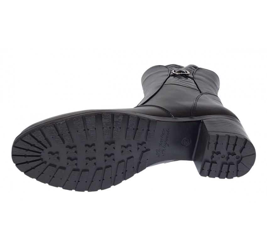 Ghete dama din piele naturala cu fermoar imblanite MVS21CT