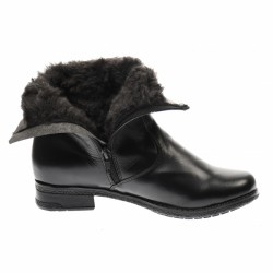 Ghete dama din piele naturala cu fermoar imblanite MVS22N