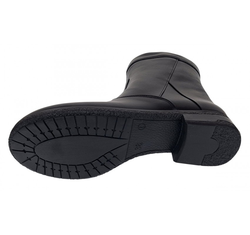 Ghete dama din piele naturala cu fermoar imblanite MVS22N