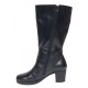 Cizme dama din piele naturala de culoare neagra Imblanite MVS31CZM