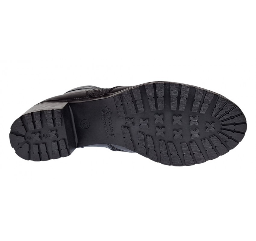 Ghete dama din piele naturala de culoare neagra imblanite Aisha MVS31XN