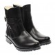 Ghete dama clasice din piele naturala, cu fermoar, negre, IMBLANITE - 51CR