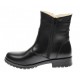 Ghete dama clasice din piele naturala, cu fermoar, negre, IMBLANITE - 51CR