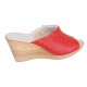 Papuci dama din piele naturala rosu - Model Clara MVS64R Papuci dama din piele naturala rosu - Model Clara MVS64R