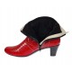 Ghete dama elegante din piele naturala cu fermoar, ghete rosii lacuite MVS65RED Ghete dama elegante din piele naturala cu fermoar, ghete rosii lacuite MVS65RED