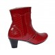 Ghete dama elegante din piele naturala cu fermoar, ghete rosii lacuite MVS65RED Ghete dama elegante din piele naturala cu fermoar, ghete rosii lacuite MVS65RED