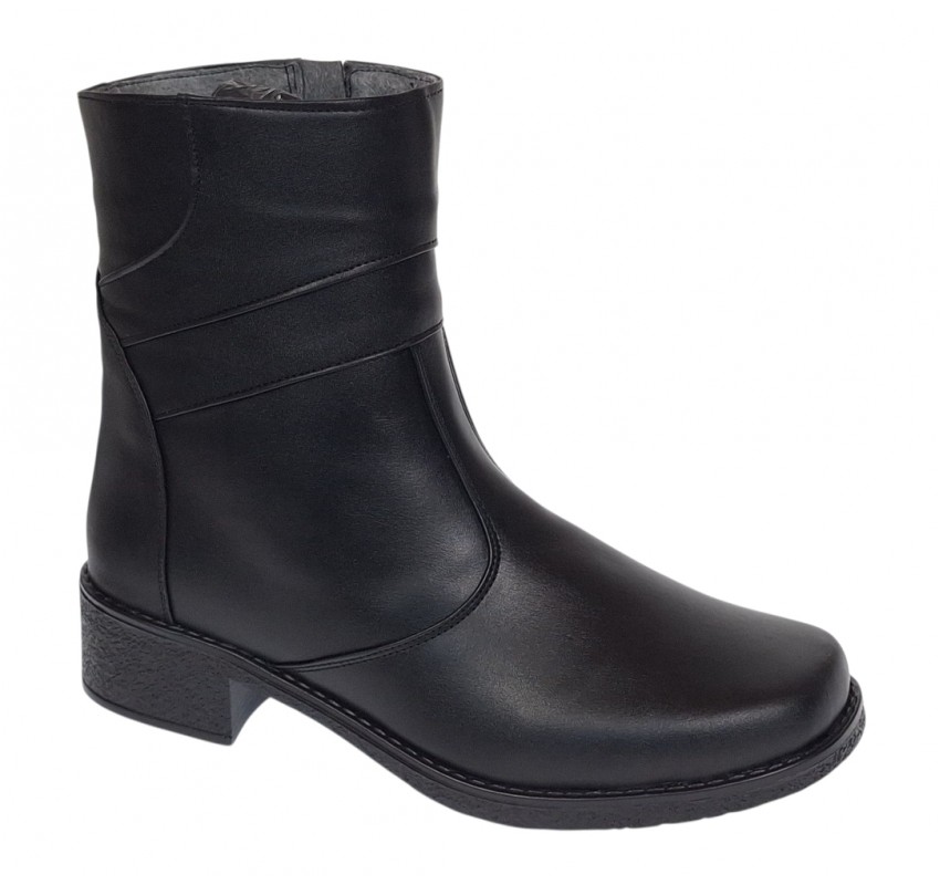 Ghete dama casual imblanite din piele naturala cu fermoar MVS707N Ghete dama casual imblanite din piele naturala cu fermoar MVS707N
