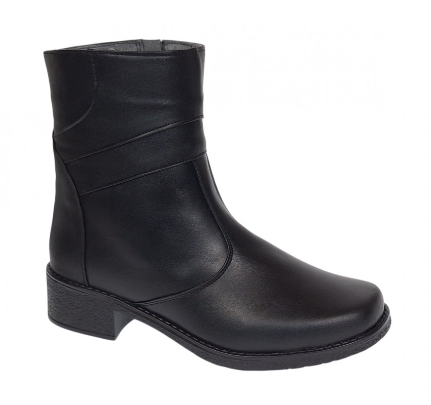 Ghete dama casual imblanite din piele naturala cu fermoar MVS707N Ghete dama casual imblanite din piele naturala cu fermoar MVS707N