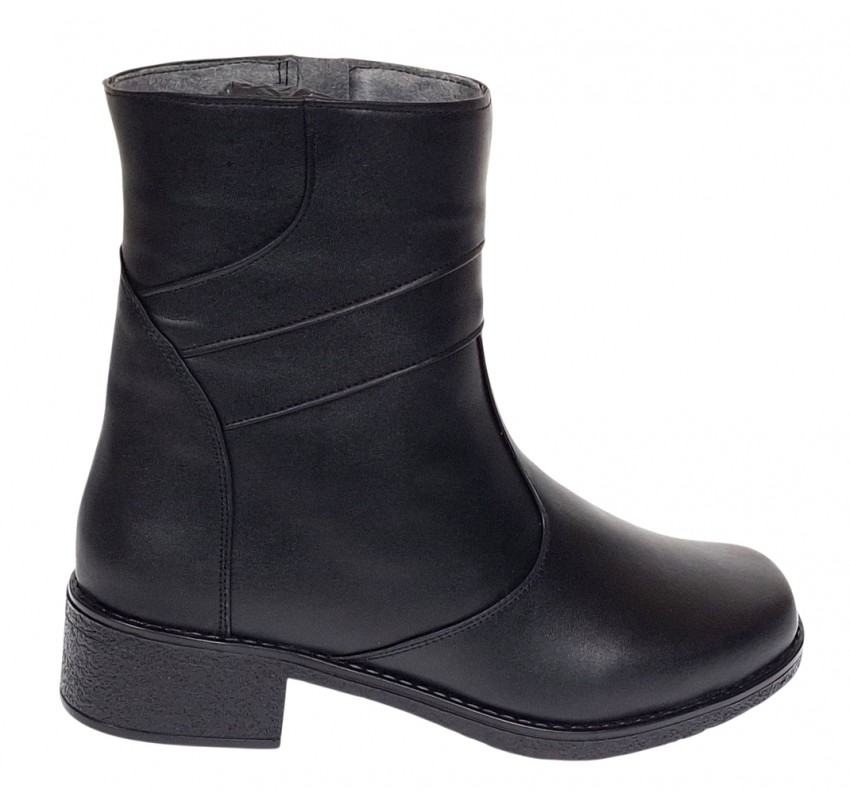 Ghete dama casual imblanite din piele naturala cu fermoar MVS707N Ghete dama casual imblanite din piele naturala cu fermoar MVS707N