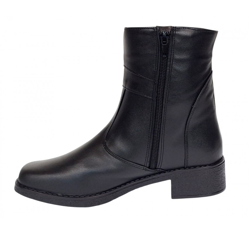 Ghete dama casual imblanite din piele naturala cu fermoar MVS707N Ghete dama casual imblanite din piele naturala cu fermoar MVS707N