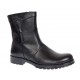 Ghete dama din piele naturala, cu fermoar, imblanite, negru, model MVS73N