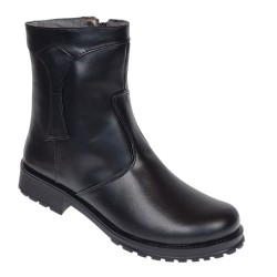 Ghete dama din piele naturala imblanite de culoare neagra MVS73N