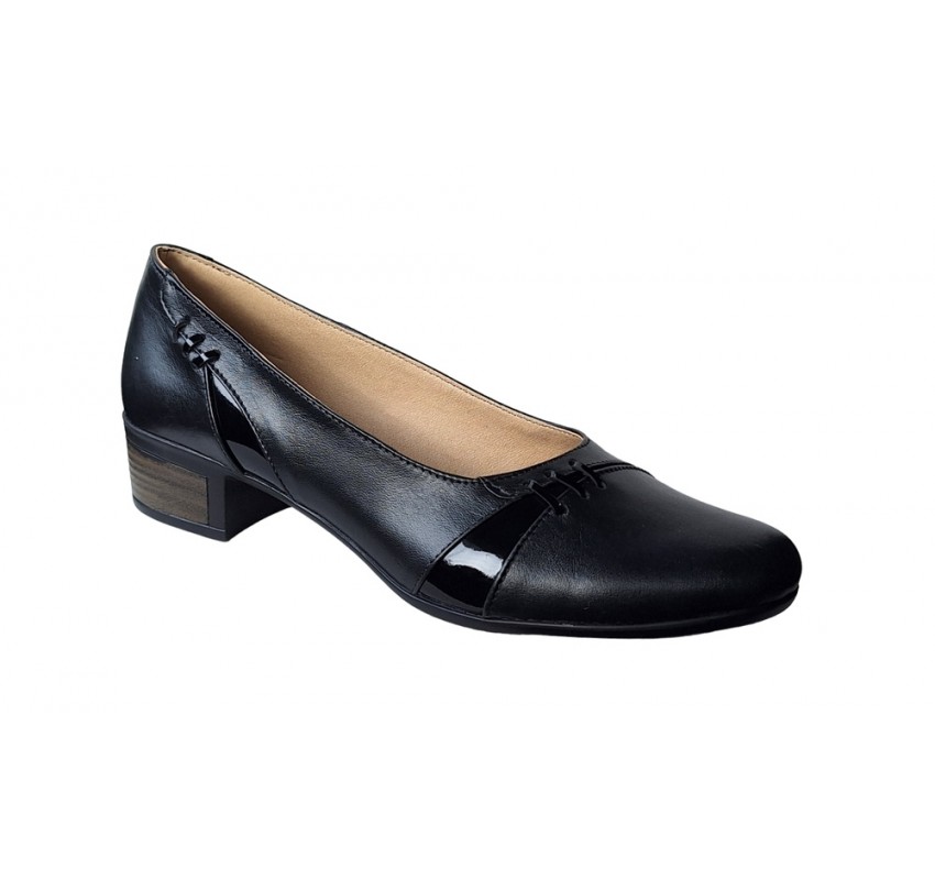 Pantofi dama comozi si eleganti din piele naturala Negru - MVS76N