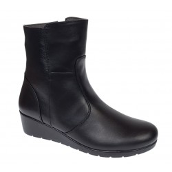 Ghete dama din piele naturala cu fermoar imblanite Orto Negre MVS77ORTO