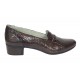 Pantofi dama comozi casual din piele naturala maro croco P12CRM