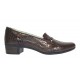 Pantofi dama comozi casual din piele naturala maro croco P12CRM