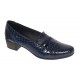Pantofi dama comozi casual din piele naturala bleumarin croco P18CRBL