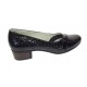 Pantofi dama comozi casual din piele naturala negru croco P18CRLN