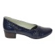 Pantofi dama comozi casual din piele naturala bleumarin croco P18LBLCR