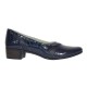 Pantofi dama comozi casual din piele naturala bleumarin croco P18LBLCR