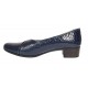 Pantofi dama comozi casual din piele naturala bleumarin croco P18LBLCR