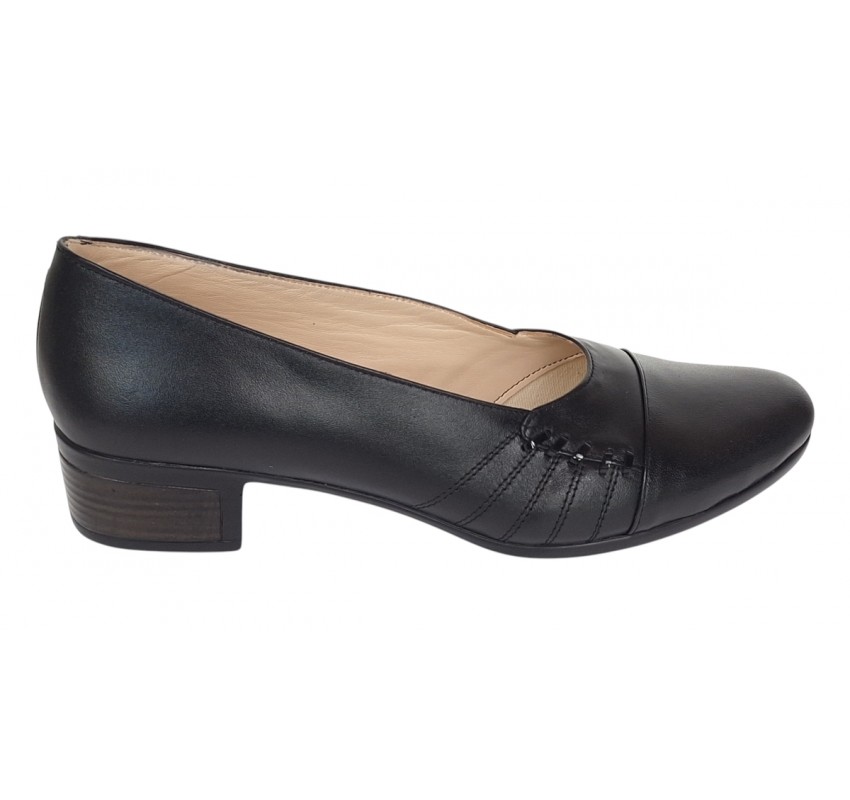 Pantofi dama casual din piele naturala de culoare neagra P19N