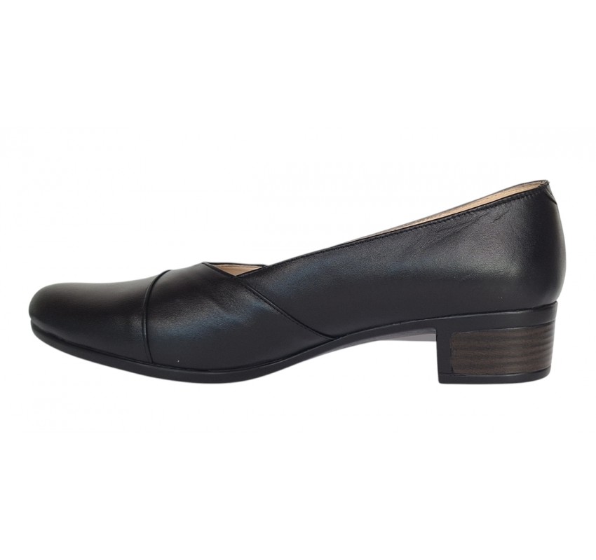 Pantofi dama casual din piele naturala de culoare neagra P19N