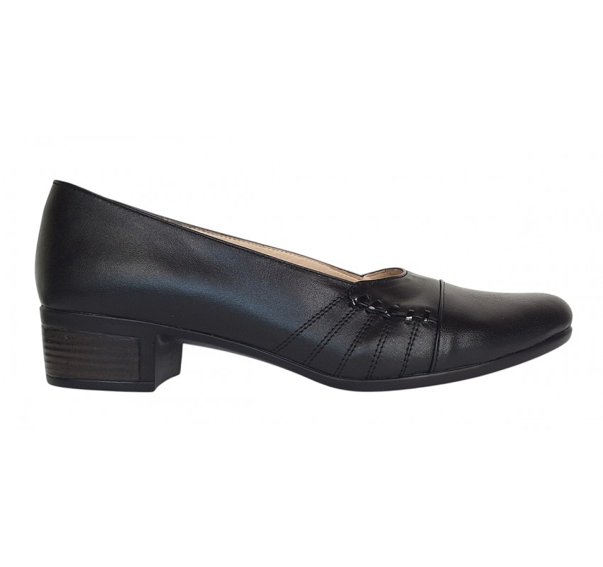 Pantofi dama casual din piele naturala de culoare neagra P19N